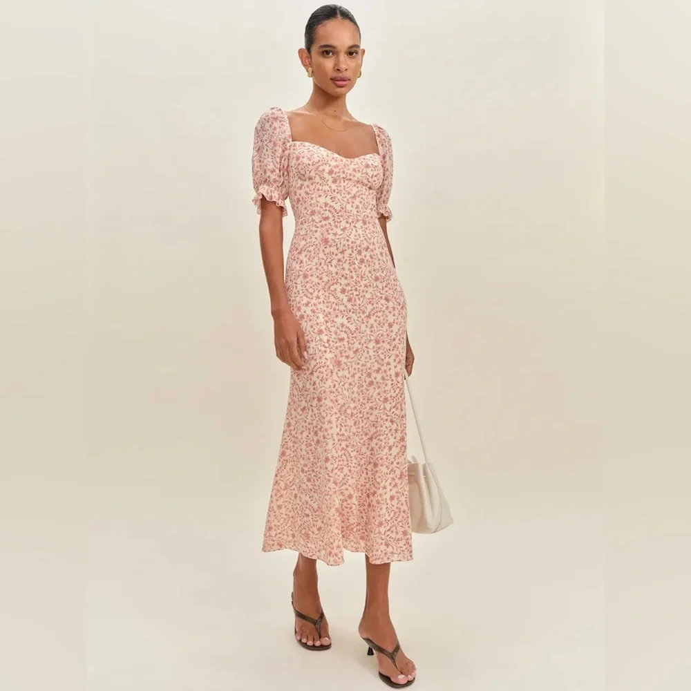 Reformation Gloria Dress In Corinne, brand new, never worn, no flaws.